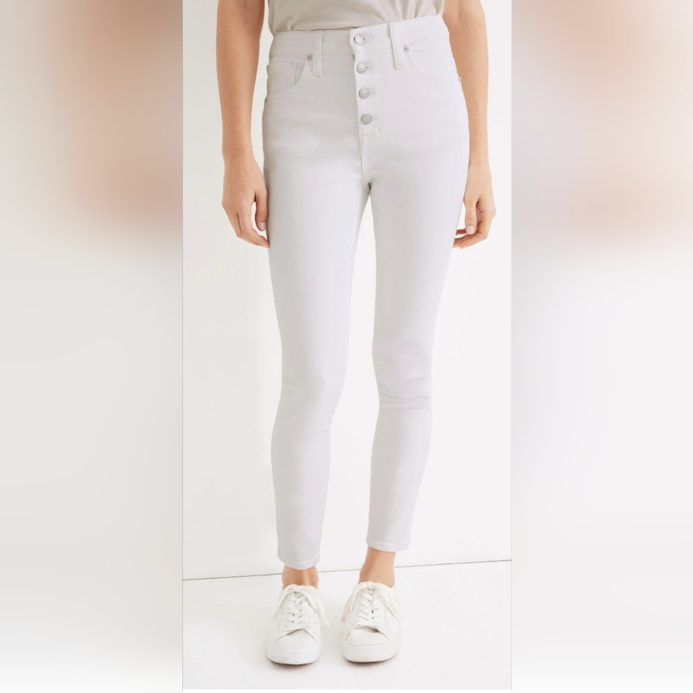 NWT Madewell 10" High-Rise Skinny Crop in White - Size 32